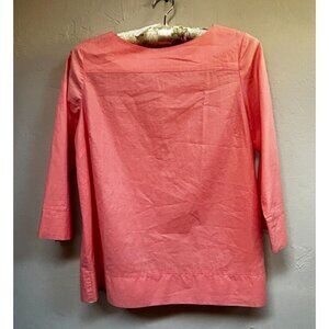 Fenn Wright Manson Studio Women's Cotton Boat Neck 3/4 Sleeve Blouse Small